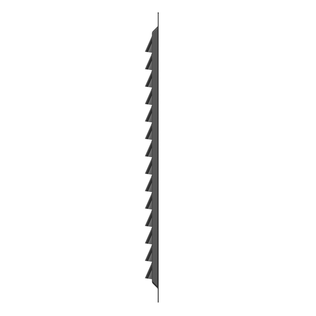 REJILLA 25x25 cm ACERO GALVANIZADO POLIMERO NEGRO + MALLA ANTIMOSQUITO - 2525ME BLACK