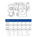 EXTRACTOR CENTRIFUGO STELS 125 - 320 M3/HR 