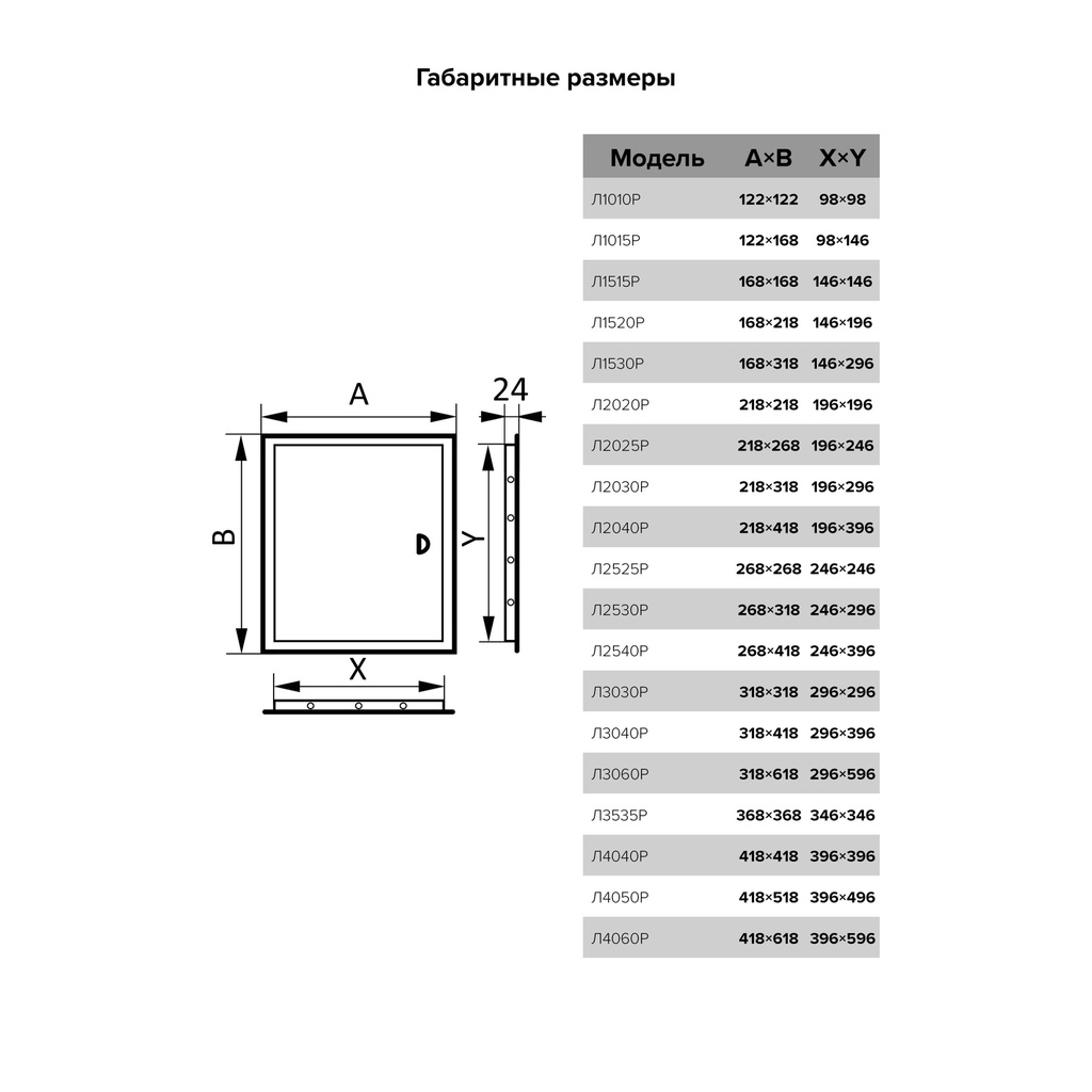 TAPA DE REGISTRO 10x10 cm ABS - L1010R