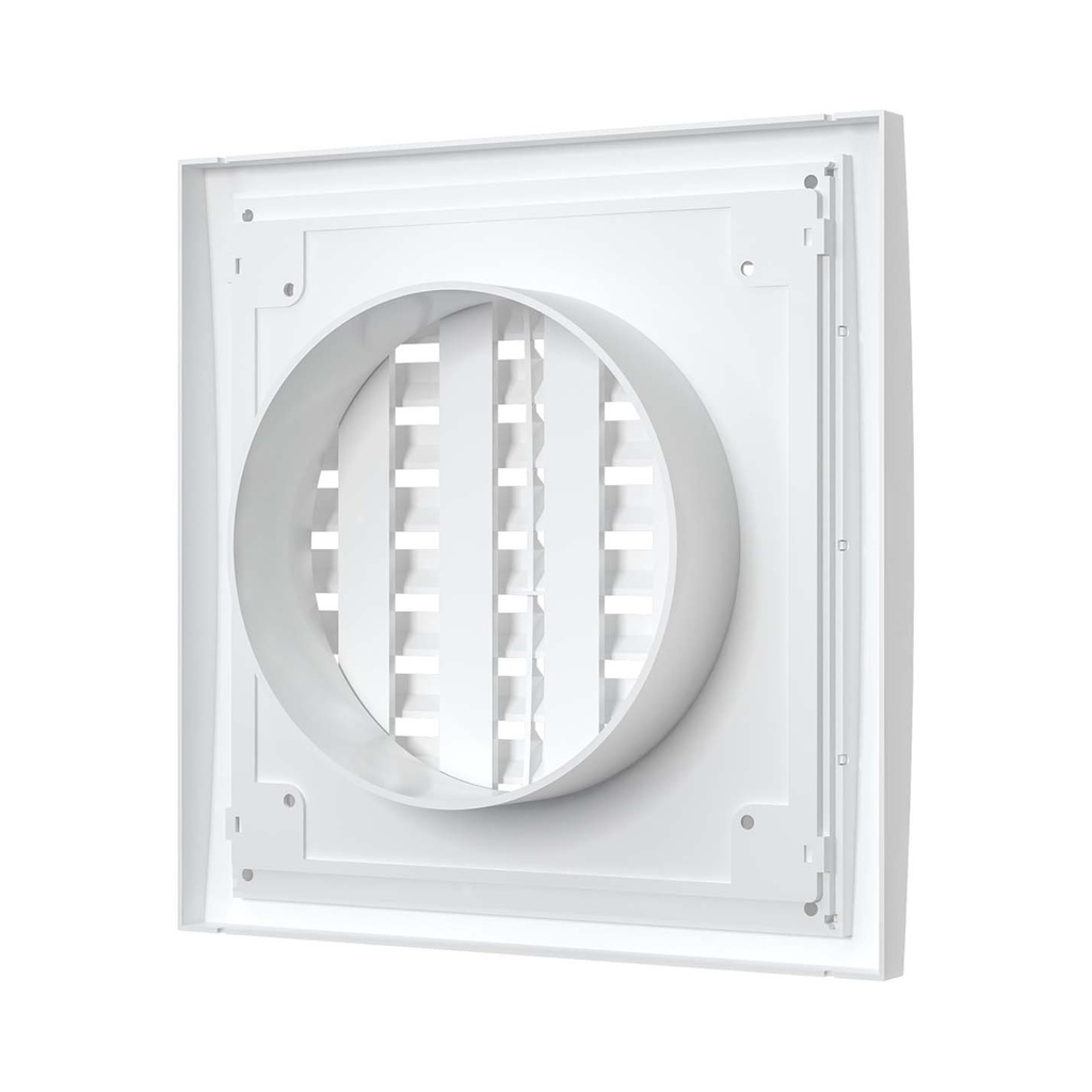 REJILLA DE 15x15 cm CON REGULADOR DE FLUJO PARA DUCTO DE 4" - ERA 1515RRP10F