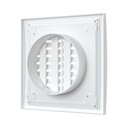 REJILLA DE 15x15 cm CON REGULADOR DE FLUJO PARA DUCTO DE 4" - ERA 1515RRP10F