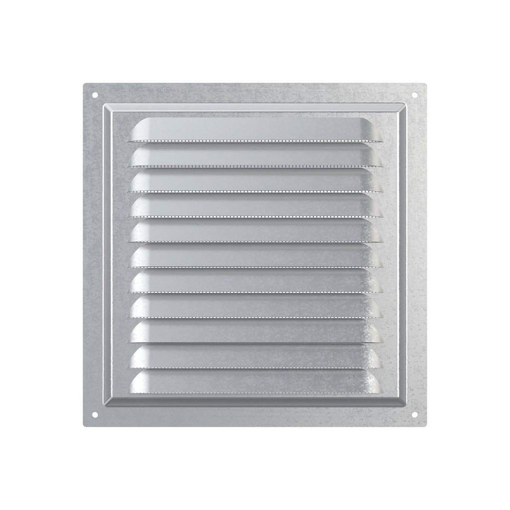 REJILLA 20x20 cm ACERO GALVANIZADO + MALLA ANTIMOSQUITO - 2020MC