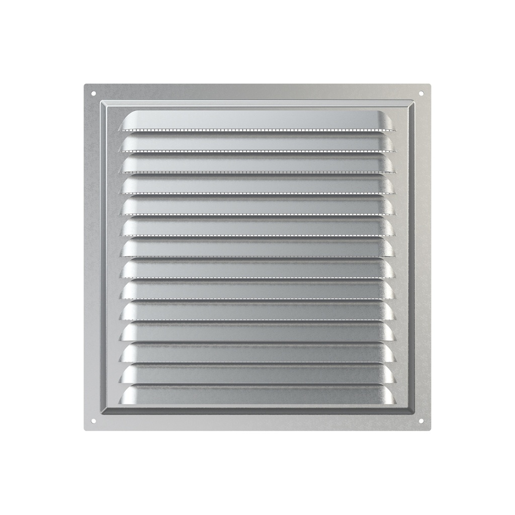 REJILLA 25x25 cm ACERO GALVANIZADO + MALLA ANTIMOSQUITO - 2525MC