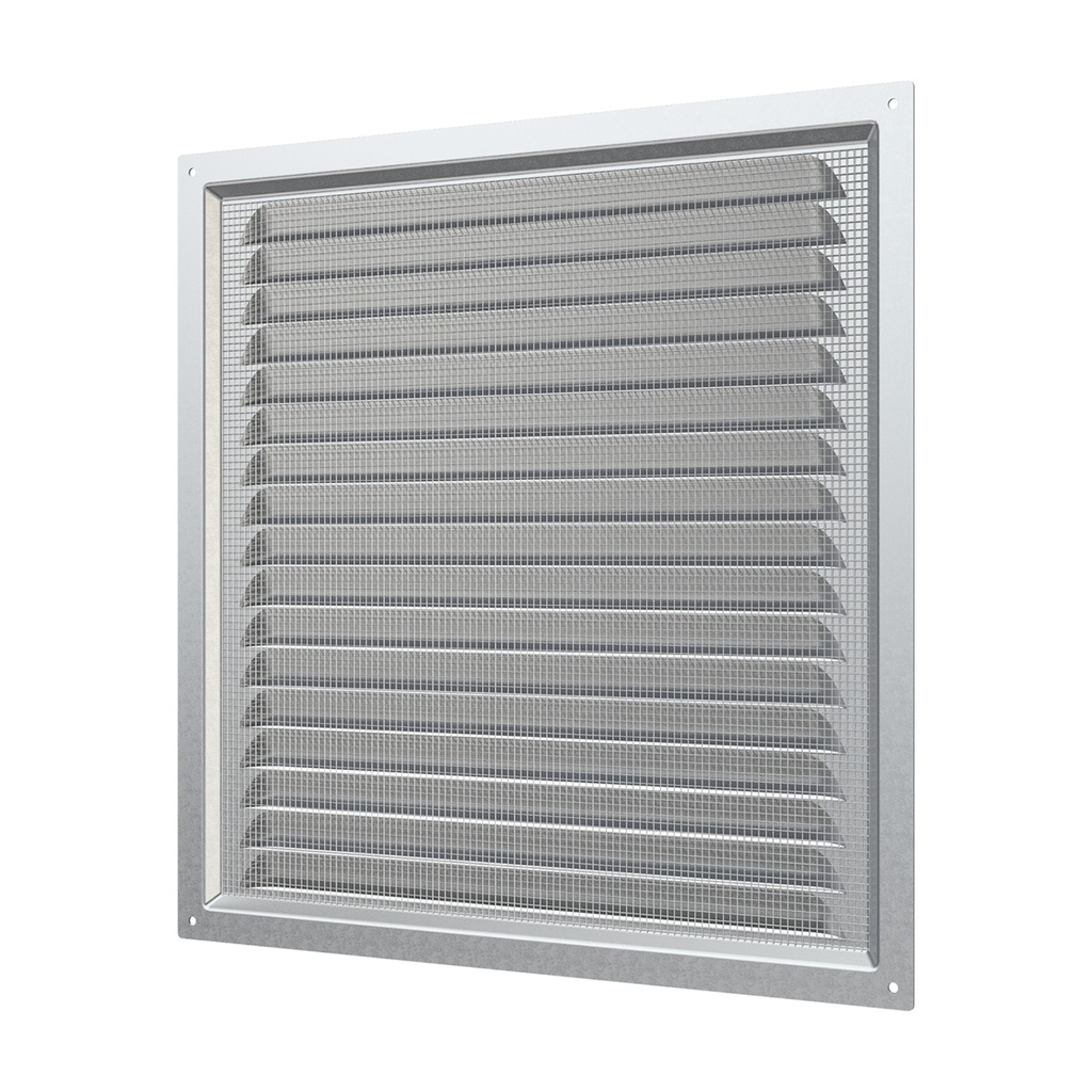 REJILLA 30x30 cm ACERO GALVANIZADO + MALLA ANTIMOSQUITO - 3030MC
