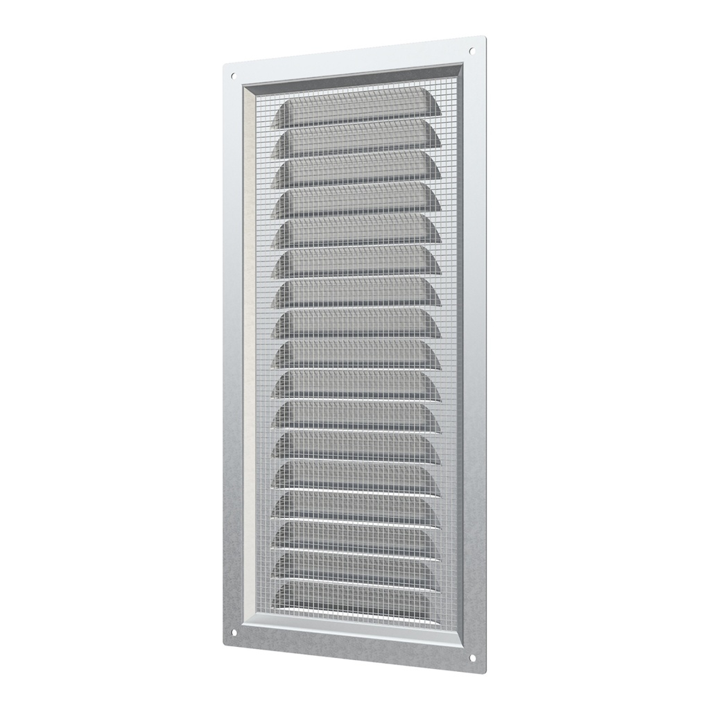REJILLA 15x30 cm ACERO GALVANIZADO + MALLA ANTIMOSQUITO - 1530MC