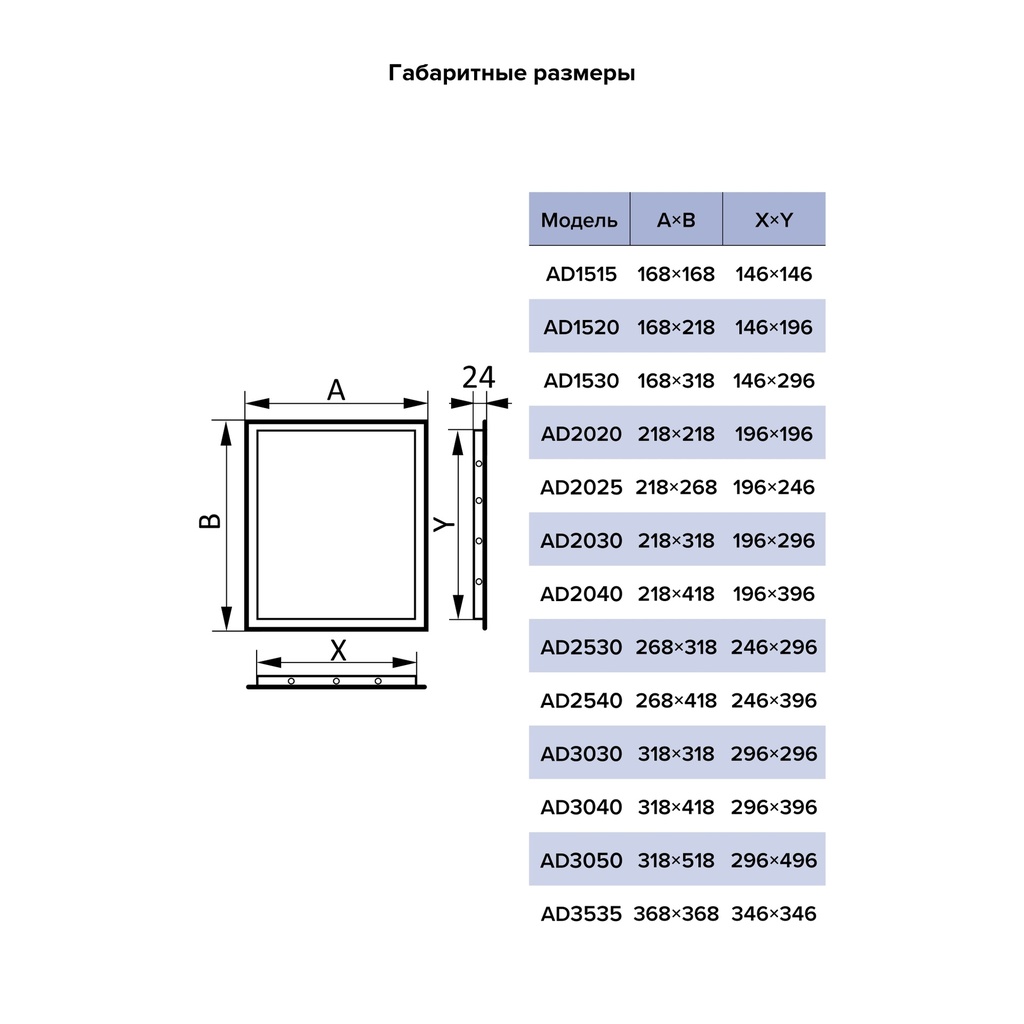 TAPA DE REGISTRO 30x30 cm PLASTICO  - AD3030 