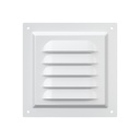 REJILLA 12x12 cm ACERO GALVANIZADO POLIMERO BLANCO - 1212ME