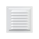 REJILLA 15x15 cm ACERO GALVANIZADO POLIMERO BLANCO - 1515ME