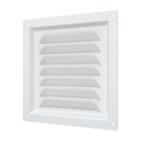 REJILLA 15x15 cm ACERO GALVANIZADO POLIMERO BLANCO - 1515ME