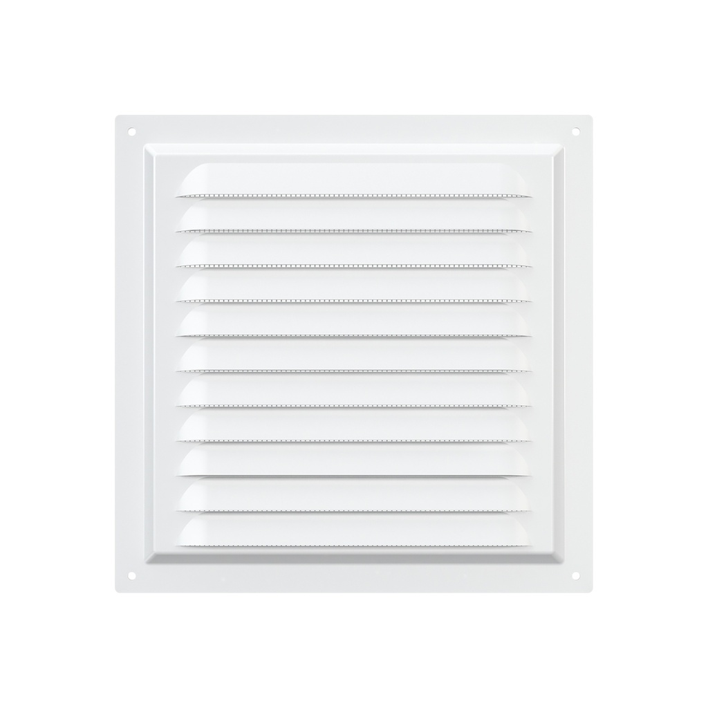 REJILLA 20x20 cm ACERO GALVANIZADO POLIMERO BLANCO - 2020ME