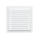 REJILLA 20x20 cm ACERO GALVANIZADO POLIMERO BLANCO - 2020ME