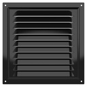 REJILLA 20x20 cm ACERO GALVANIZADO POLIMERO NEGRO - 2020ME