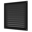 REJILLA 20x20 cm ACERO GALVANIZADO POLIMERO NEGRO - 2020ME