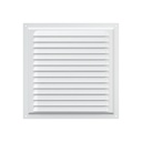 REJILLA 25x25 cm ACERO GALVANIZADO POLIMERO BLANCO - 2525ME