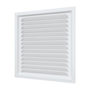 REJILLA 25x25 cm ACERO GALVANIZADO POLIMERO BLANCO - 2525ME