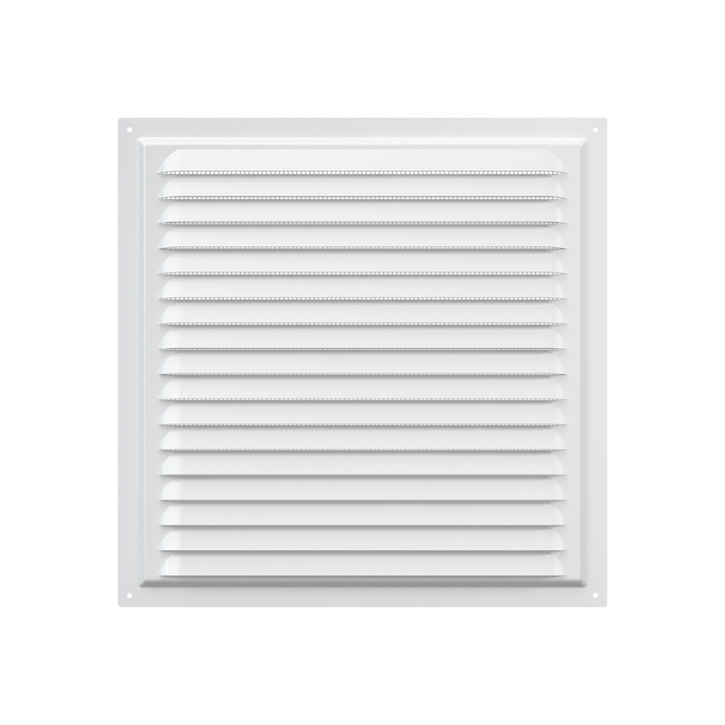 REJILLA 30x30 cm ACERO GALVANIZADO POLIMERO BLANCO - 3030ME
