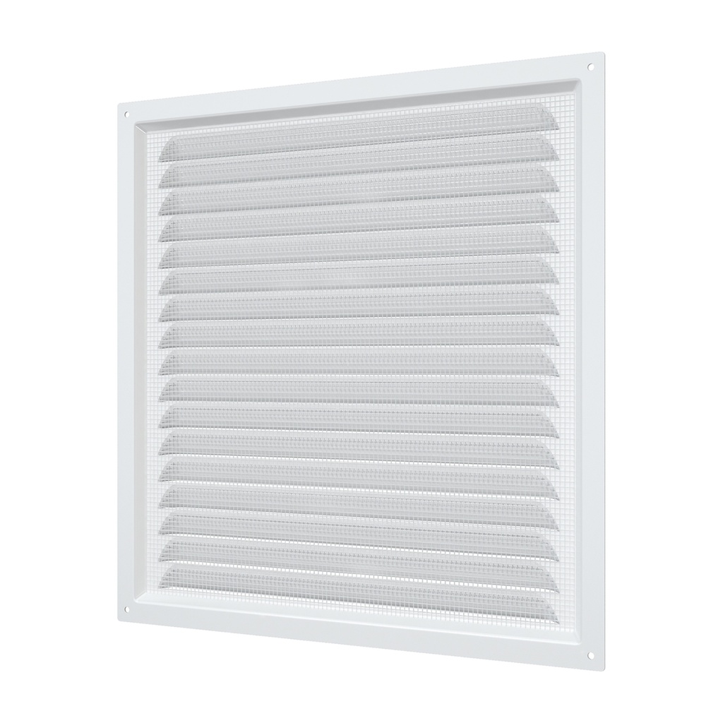 REJILLA 30x30 cm ACERO GALVANIZADO POLIMERO BLANCO - 3030ME