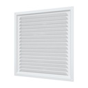 REJILLA 30x30 cm ACERO GALVANIZADO POLIMERO BLANCO - 3030ME