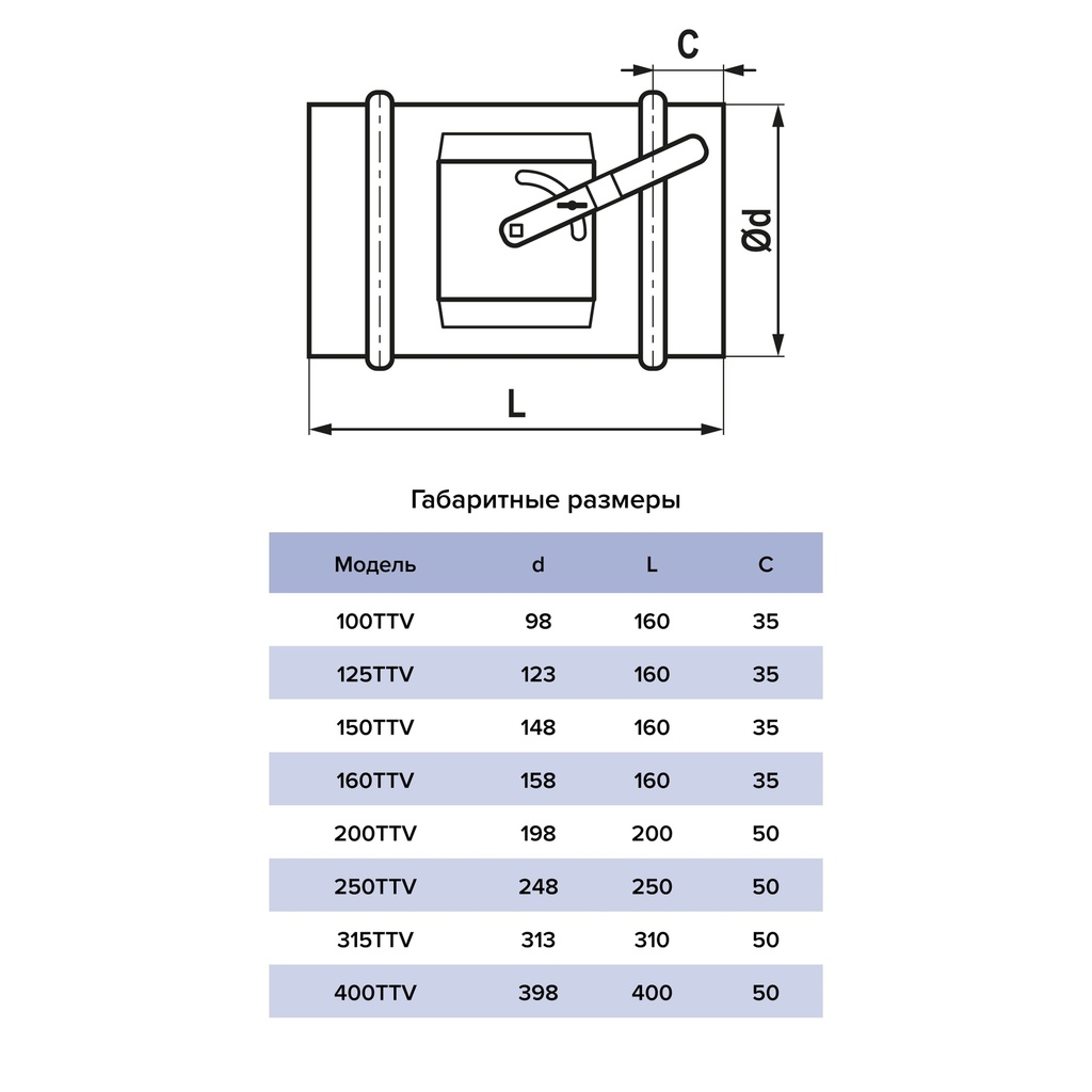 VALVULA CHECK PARA DUCTO DE 6" -160 TTV