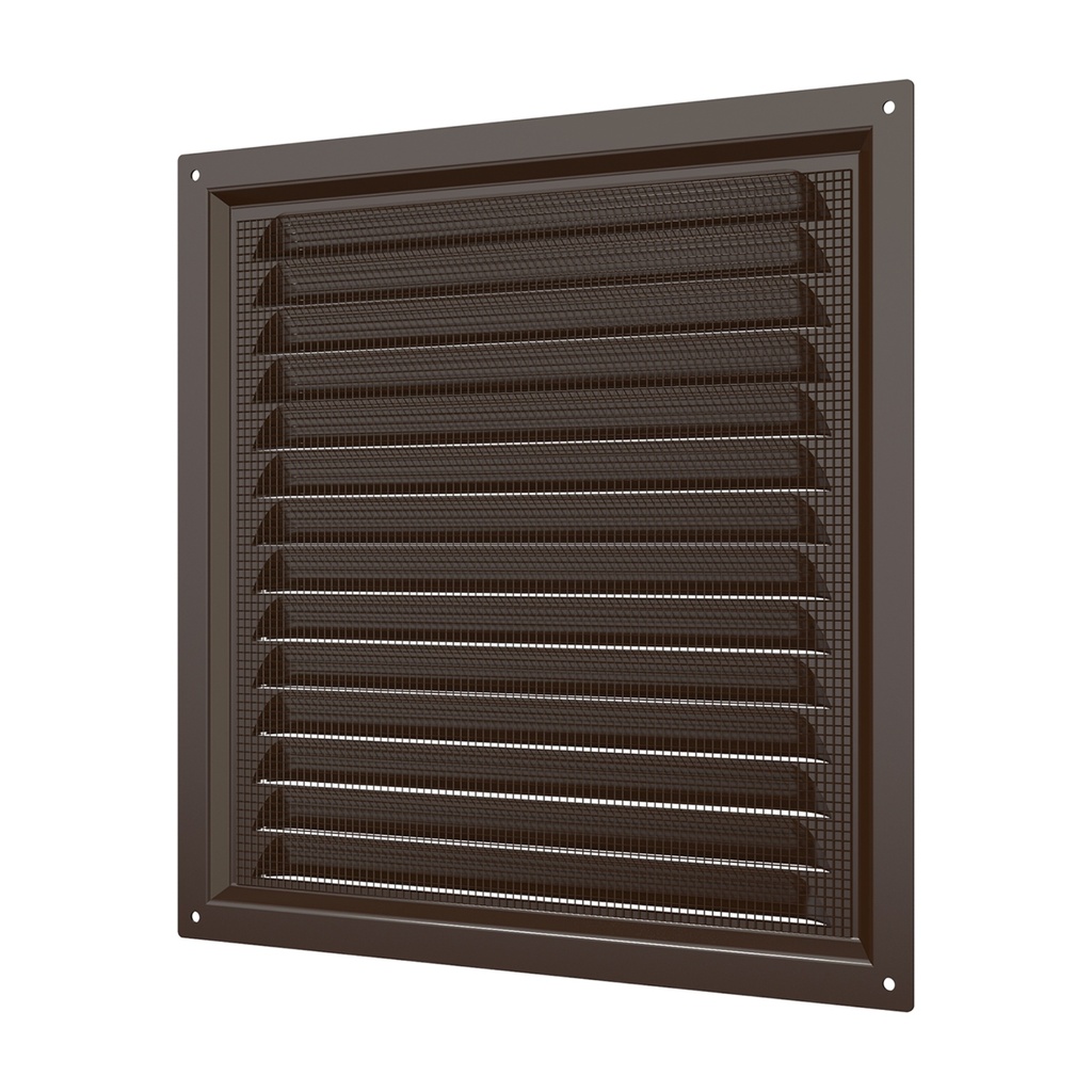REJILLA 25x25 cm ACERO GALVANIZADO POLIMERO MARRON - 2525ME 