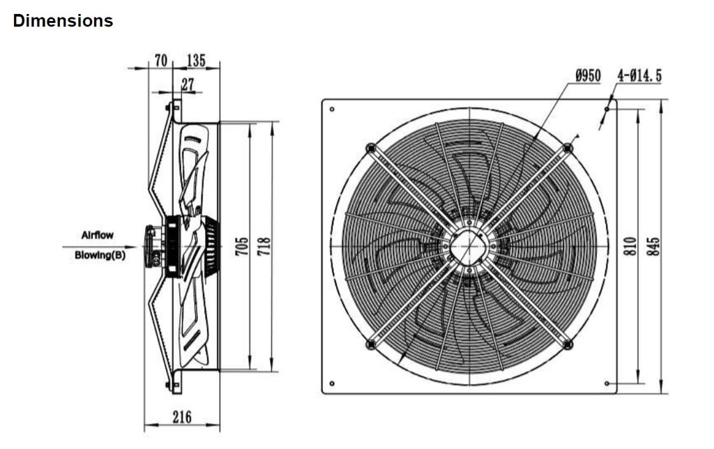 EXTRACTOR AXIAL AW-710 E6 - 15200 M3/HR