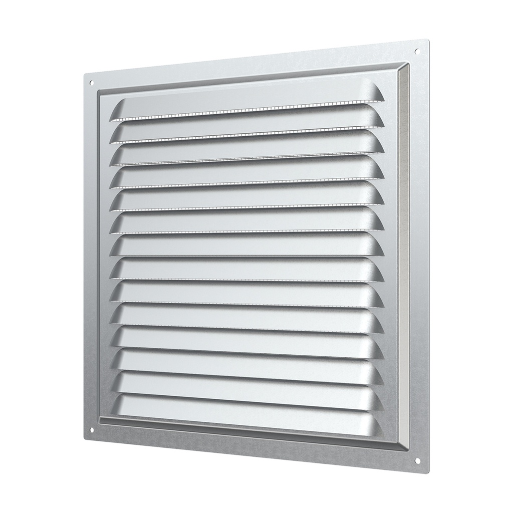 REJILLA 25x25 cm ACERO GALVANIZADO + MALLA ANTIMOSQUITO - 2525MC