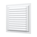 REJILLA 20x20 cm ACERO GALVANIZADO POLIMERO BLANCO - 2020ME