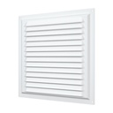 REJILLA 25x25 cm ACERO GALVANIZADO POLIMERO BLANCO - 2525ME