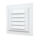 REJILLA 12x12 cm ACERO GALVANIZADO POLIMERO BLANCO - 1212ME