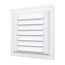 REJILLA 15x15 cm ACERO GALVANIZADO POLIMERO BLANCO - 1515ME