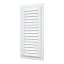 REJILLA 15x30 cm ACERO GALVANIZADO POLIMERO BLANCO - 1530ME