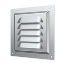 REJILLA 12x12 cm ACERO GALVANIZADO + MALLA ANTIMOSQUITO - 1212MC