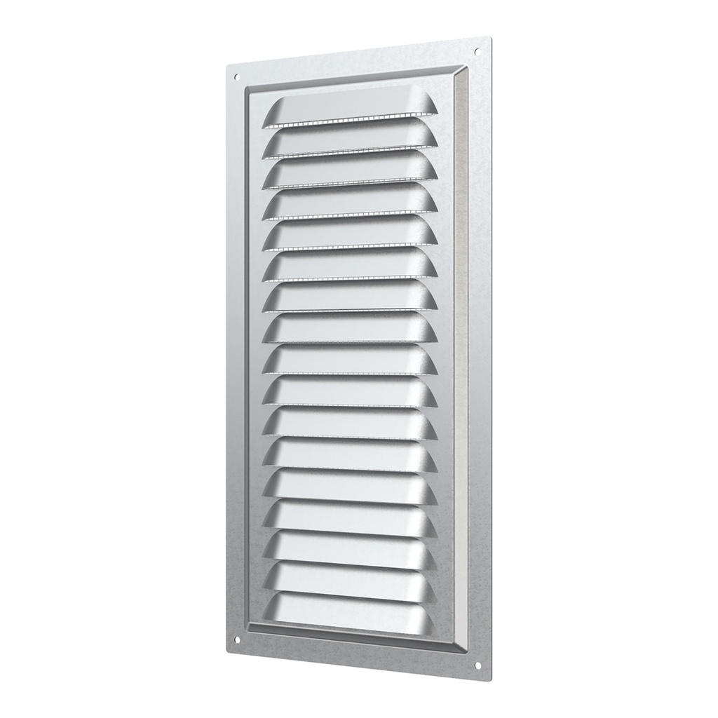 REJILLA 15x30 cm ACERO GALVANIZADO + MALLA ANTIMOSQUITO - 1530MC