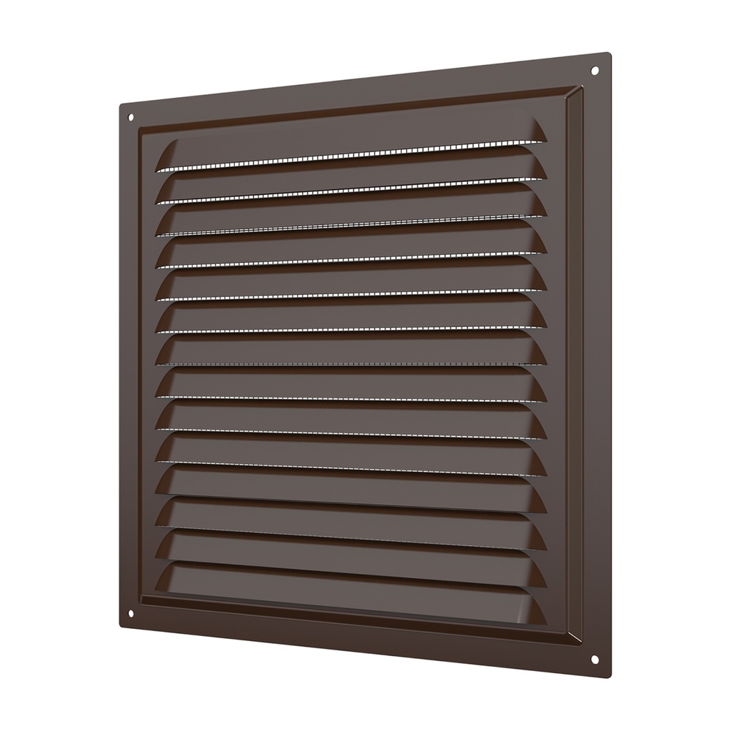 REJILLA 25x25 cm ACERO GALVANIZADO POLIMERO MARRON - 2525ME 