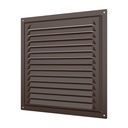 REJILLA 25x25 cm ACERO GALVANIZADO POLIMERO MARRON - 2525ME 