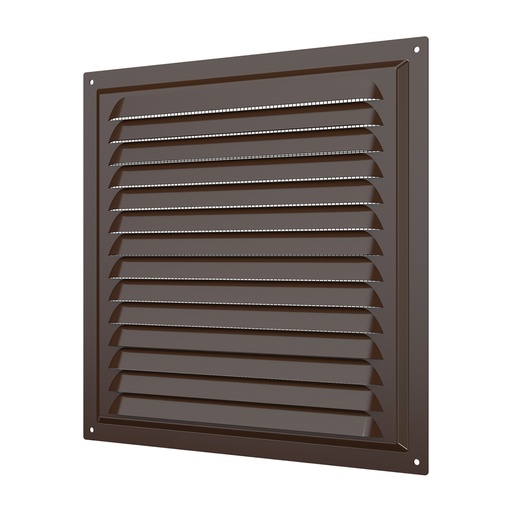 [06-0126] REJILLA 25x25 cm ACERO GALVANIZADO POLIMERO MARRON - 2525ME 